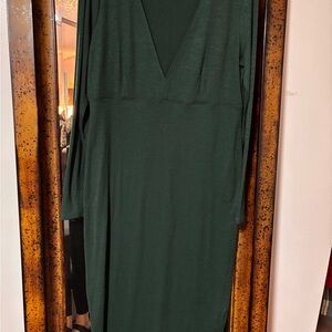 Forever 21 Deep Green Long Sleeve Dress